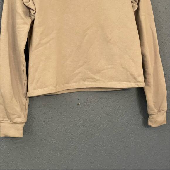 Zara S gray long sleeve blouse ruffle crewneck kawaii pastel girlhoodcore solid - Picture 3 of 7